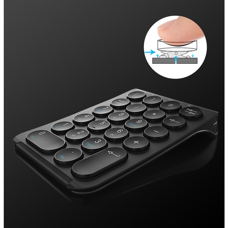 Bàn phím số phụ ko dây cho laptop máy tính kết nối bluetooth thời trang