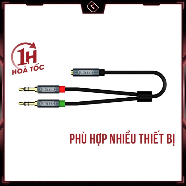 Jack Chuyển Tai Nghe 3.5mm Unitek - Hàng Chính Hãng