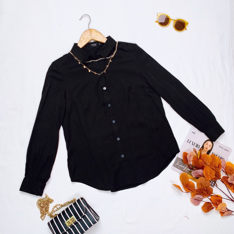 Áo Sơ Mi Nữ 🍀 FREESHIP 🍀 Áo Sơ Mi Basic Hàng Thiết Kế AO211 | BigBuy360 - bigbuy360.vn