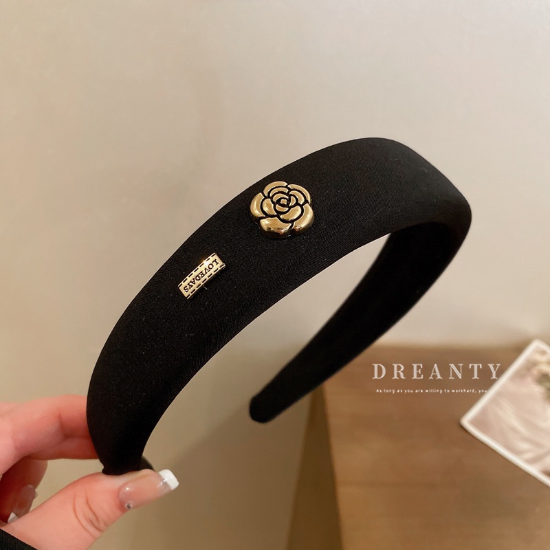 Băng Đô Cài Tóc Bằng Xốp Họa Tiết Hoa Hồng Phong Cách Hàn Quốc Cổ Điển Thời Trang Xinh Xắn