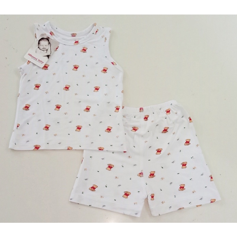 Bộ ba lỗ chất pettit hãng Mommababy siêu mềm mịn cho bé(6m-24m)