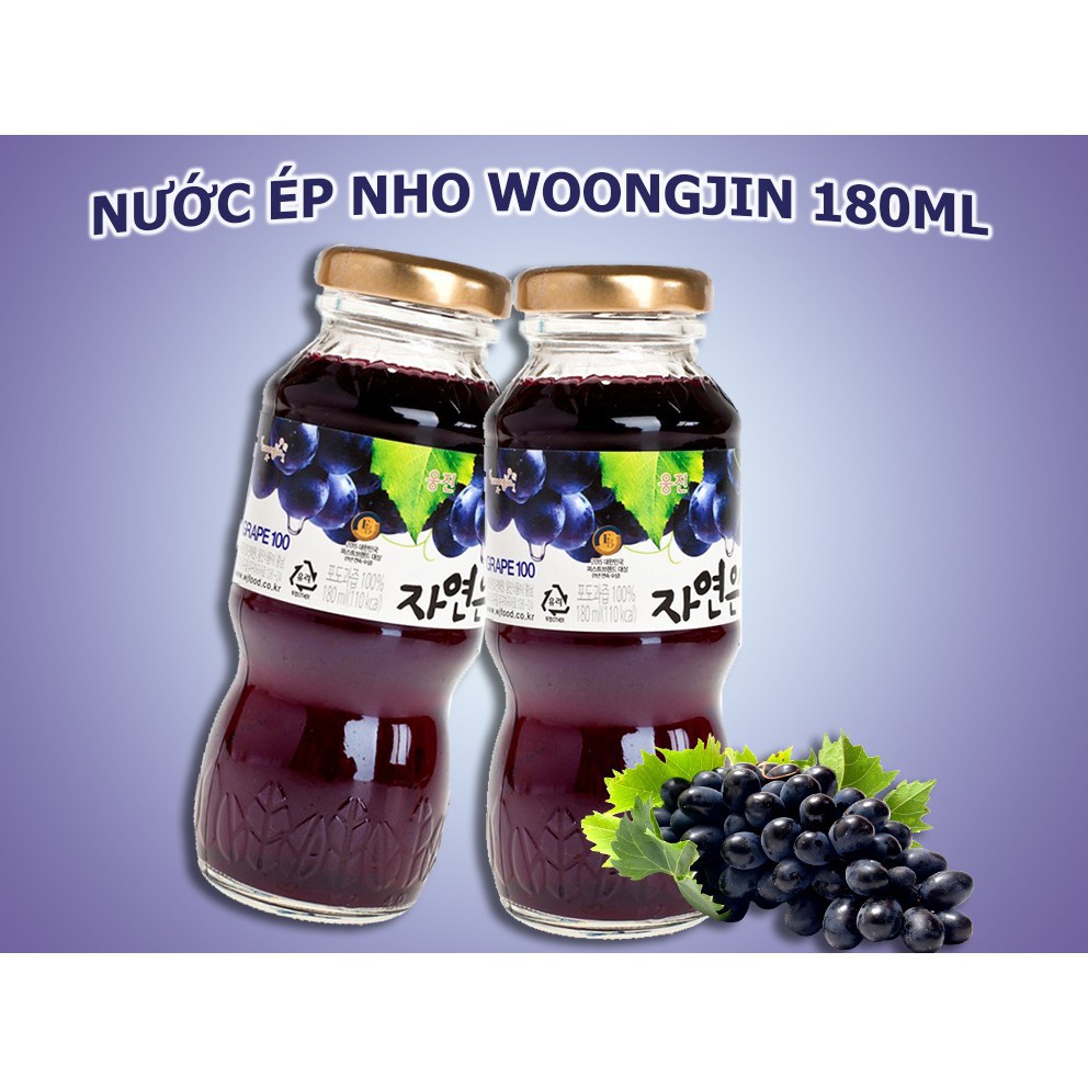 (8 loại) Nước Woongjin các loại 180ml