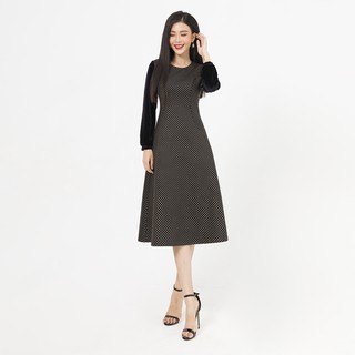 Đầm nữ ôm phối tay LAMER L63F20Q013 (Đen)