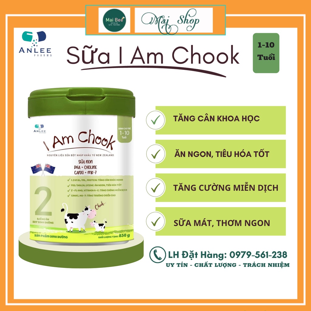 🌸FREESHIP🌸 Sữa I Am Chook  - Lon 850g 🌸 Dinh dưỡng đặc chế giúp trẻ PT cân nặng - tăng chiều cao - trí não