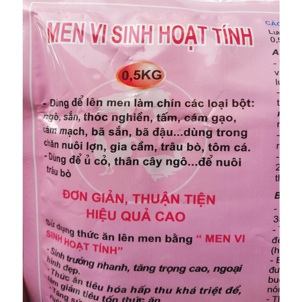 2 gói Men ủ vi sinh hoạt tính 500g tổng = 1kg