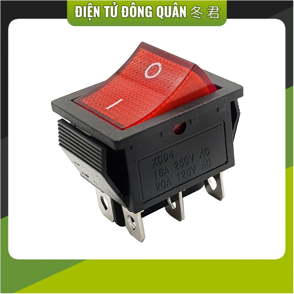 [HCM] Công tắc 6 chân 2 vị trí KCD4 màu đỏ [ĐIỆN TỬ]