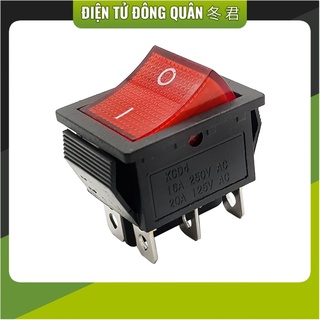 Công tắc 6 chân 2 vị trí kcd4 màu đỏ