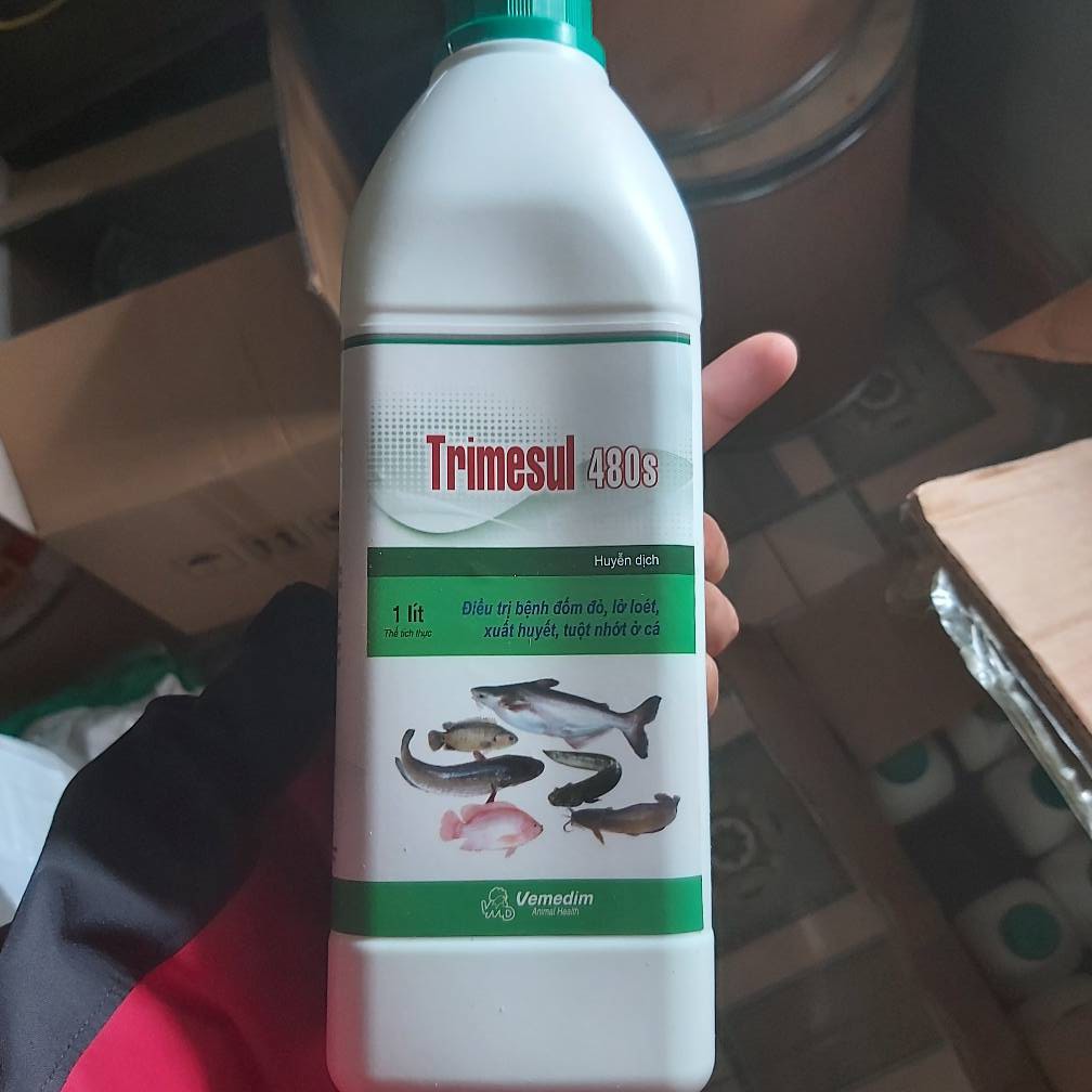 [ Hàng Chính Hãng]  TRIMESUL 480S [ 1 lít ] trướng hơi, sừng bụng cho cá