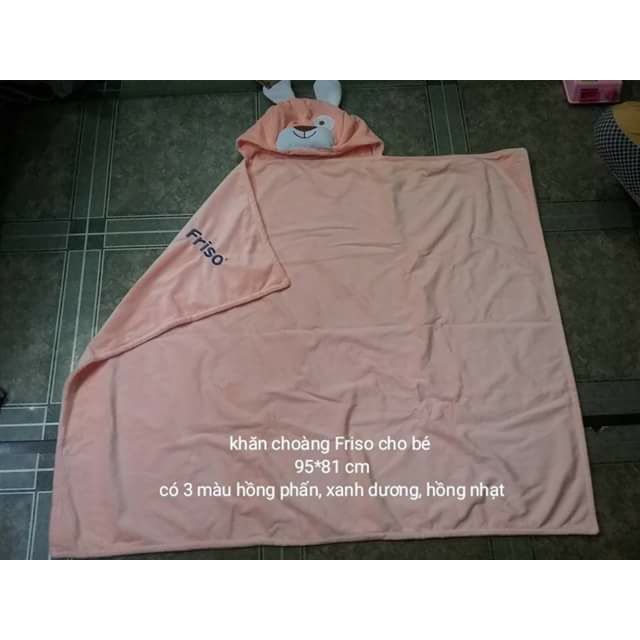 KHAN CHUM CHO BE SO SINH ,HANG SUA FRISO KHUYEN MAI ,KHAN CHUM CO 2 mau xanh duong voi mau hong nhat.danh 0 den 2 tuoi .