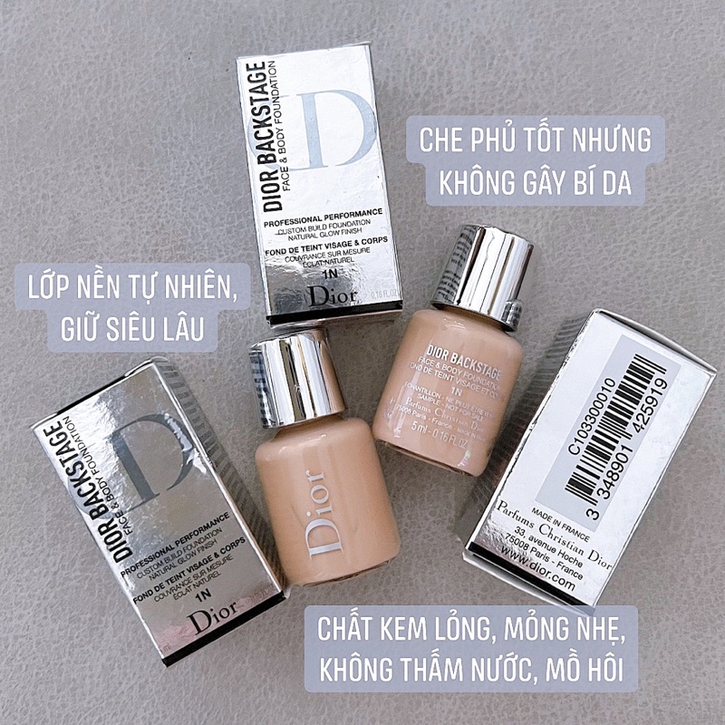 Kem nền D.ior Backstage Face and Body Foundation 5ml