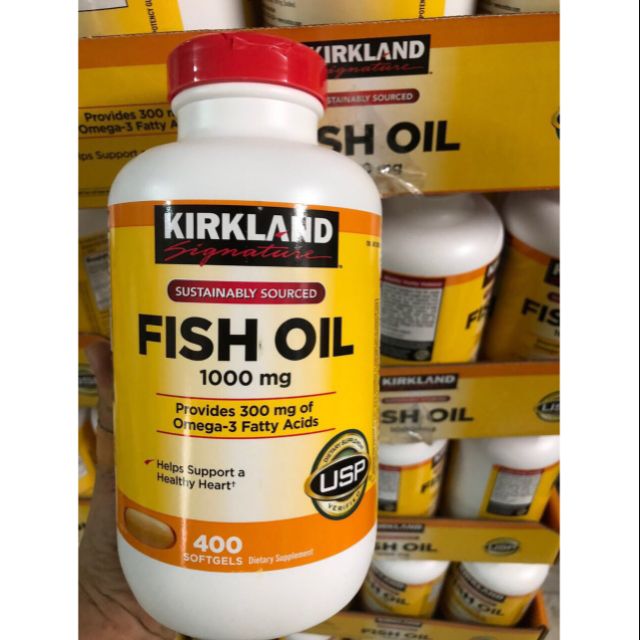 Dầu Cá Fish Oil 1000mg Kirkland 400 viên