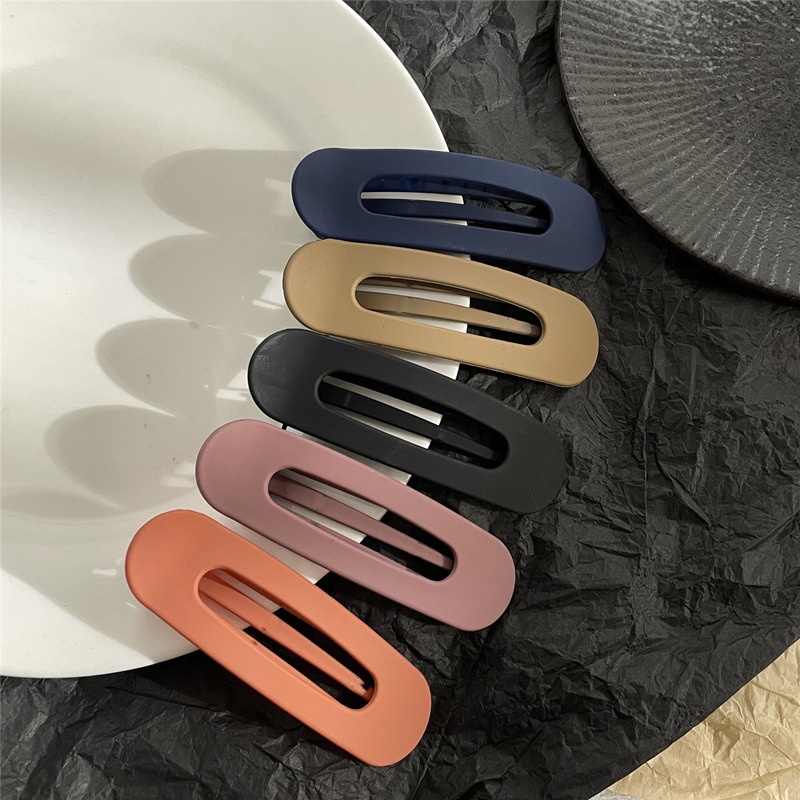 Kẹp Tóc Mái Màu Nhám Cỡ Lớn Xinh Xắn Cho Nữ