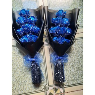 hoa hồng xanh ruy băng