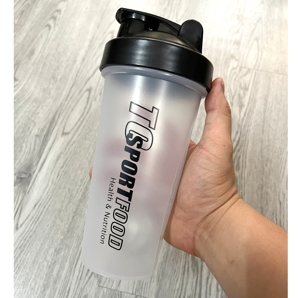 Bình lắc Shaker pha sữa cho người tập GYM - Bình nước thể thao Shaker - 600 ml - chính hãng