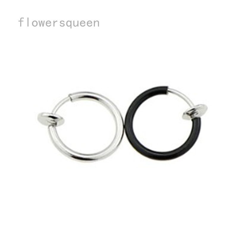 flowersqueen Khuyên Tai Nữ Trang Dáng Tròn Phong Cách Hip Hop