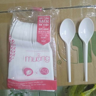 100 thìa, dĩa nhựa dùng 1 lần