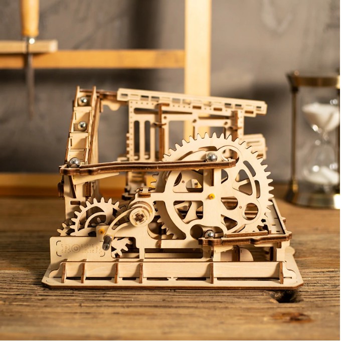 [BẢN QUỐC TẾ TIẾNG ANH] Đồ chơi Lắp ráp gỗ 3D Mô hình Cơ động học Magic Crush - Marble Run Cog Coaster LG502