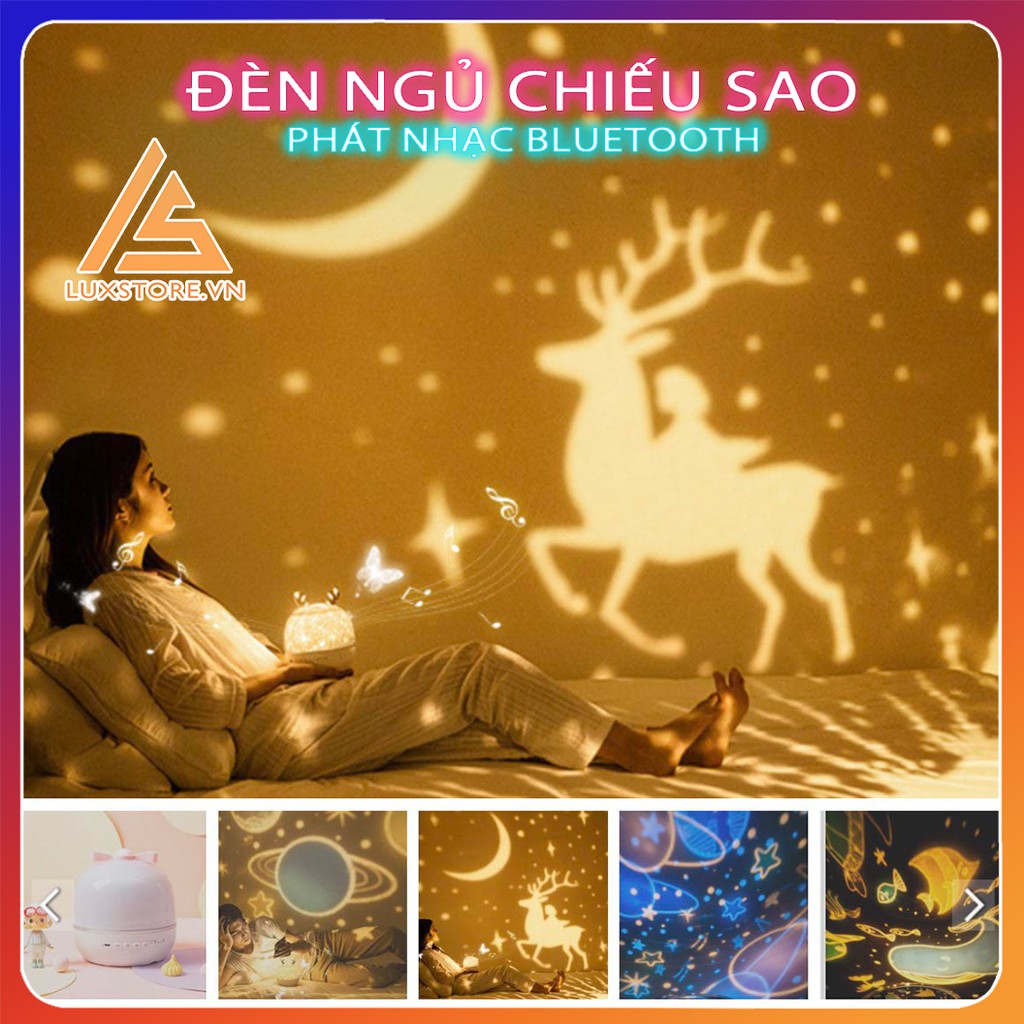 ĐÈN NGỦ CHIẾU SAO PHÁT NHẠC BLUETOOTH CHIẾU TRẦN XOAY TỰ ĐỘNG SIÊU ĐẸP CHO MẸ VÀ BÉ | BigBuy360 - bigbuy360.vn