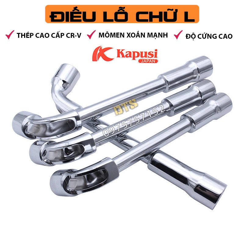 Cần điếu lỗ Nhật Kapusi 6-19mm, khóa ống điếu 2 đầu, tay vặn chữ L