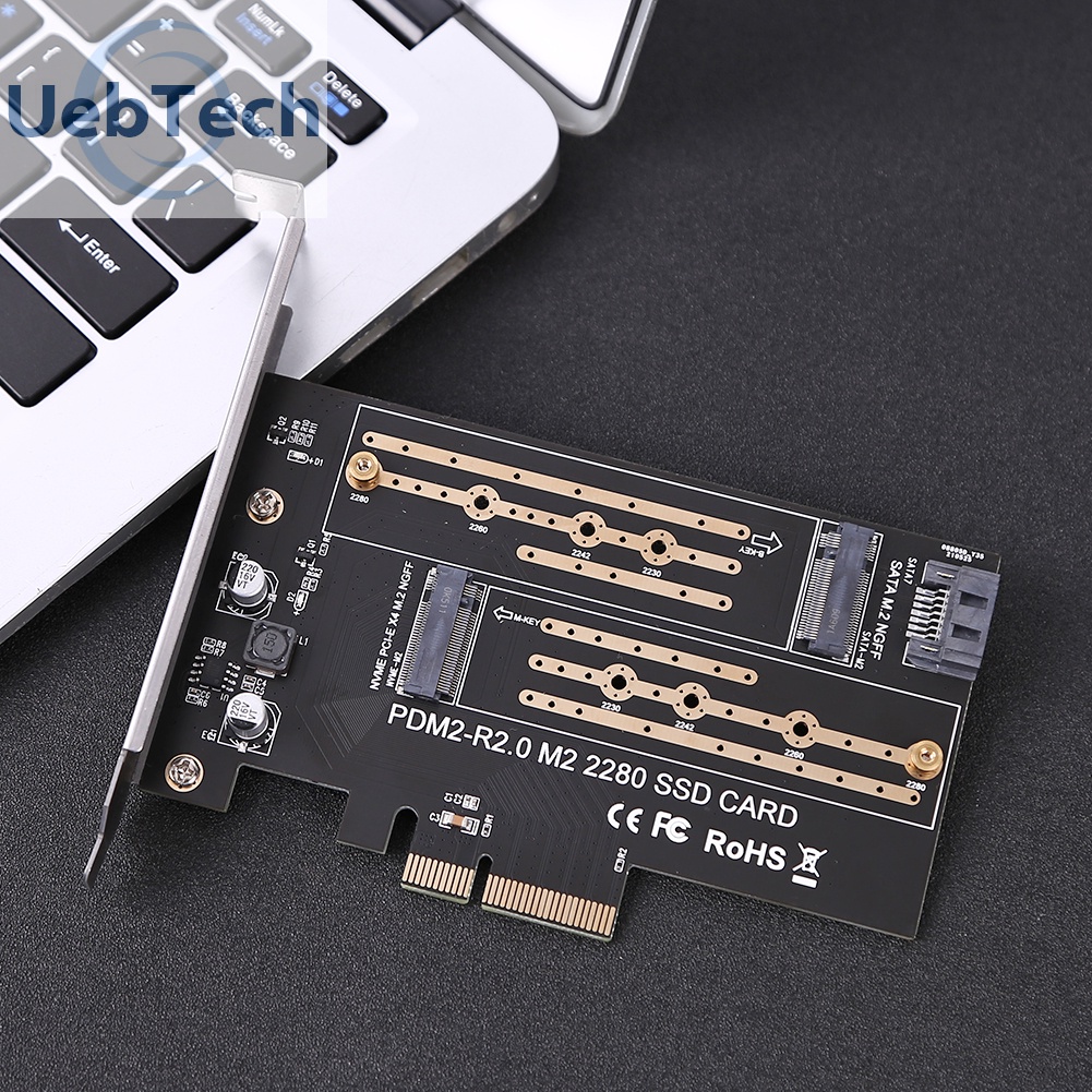 Thẻ chuyển đổi mở rộng Uebtech M.2 NVME sang PCIE SSD sang PCI-E 3.0 X4 SATA | BigBuy360 - bigbuy360.vn