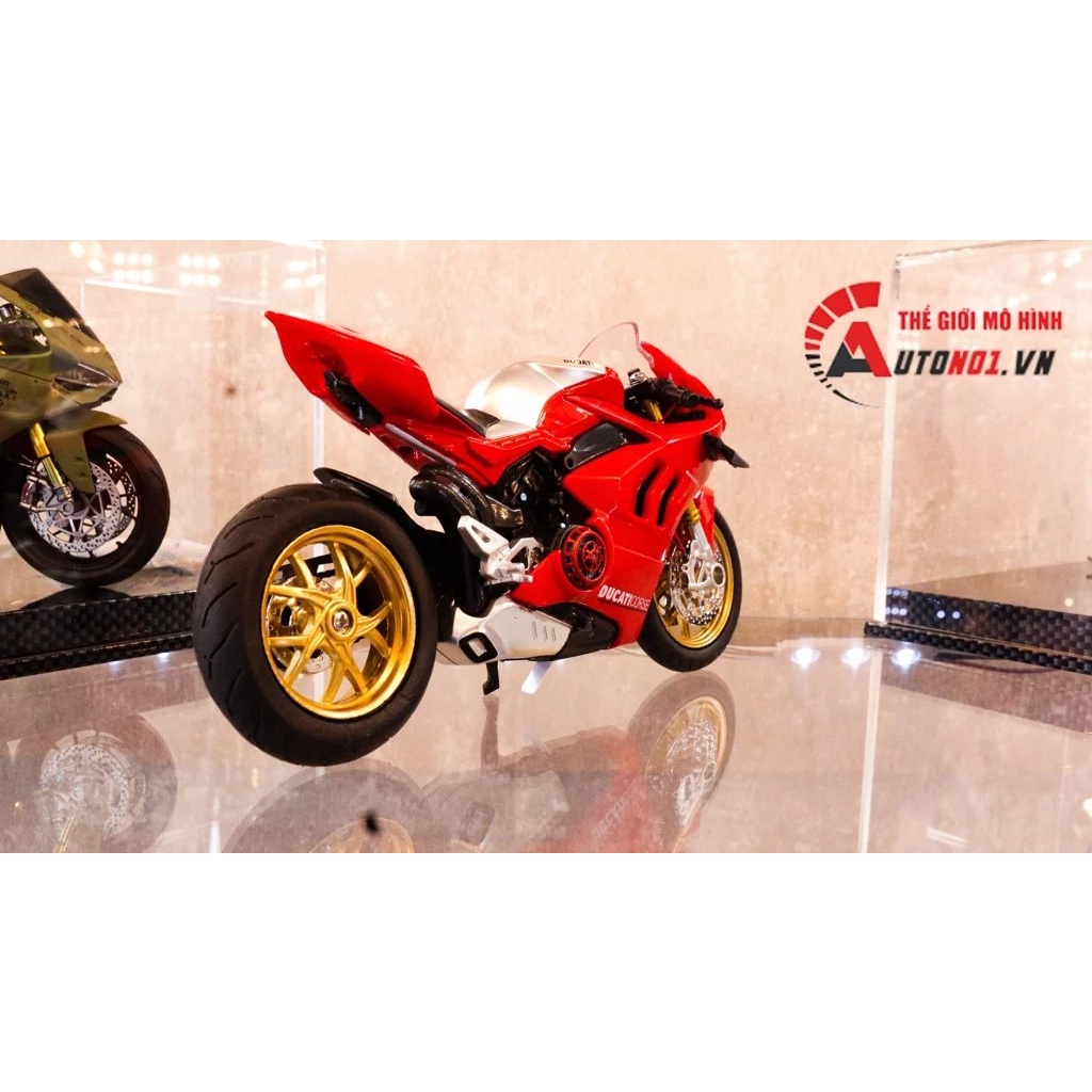 MÔ HÌNH XE DUCATI PANIGALE V4S RED ĐỘ NỒI - MÂM 1:12 AUTONO1 D205