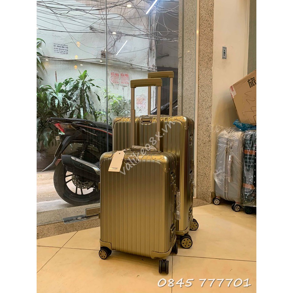 vali kéo rimowa nhôm nguyên khối sz 20" hàng 1:1