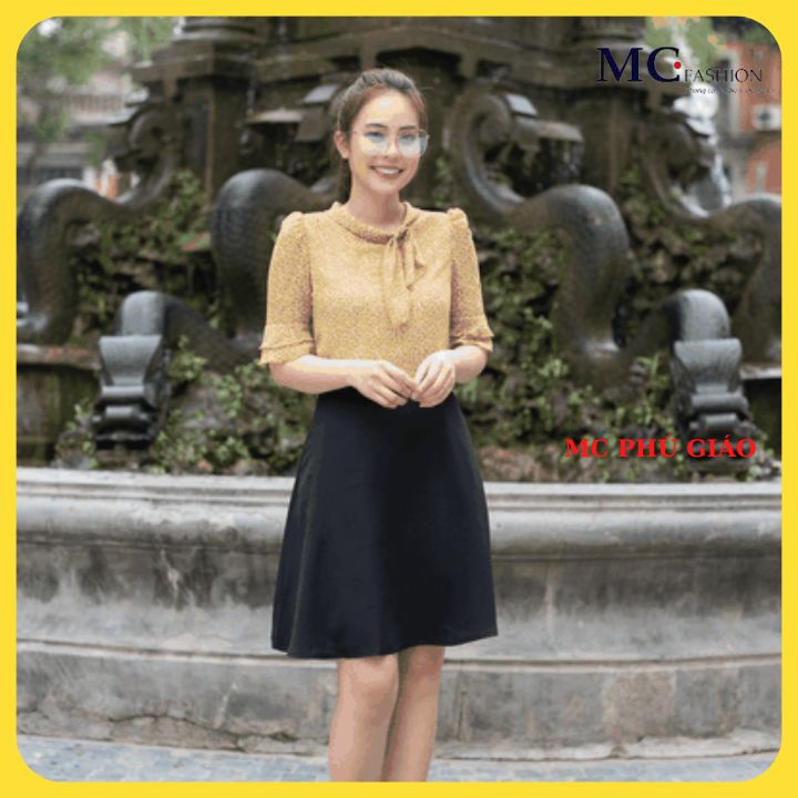 Áo Kiểu Nữ Tay Lỡ Cao Cấp Công Sở Đẹp Mc Fashion Màu Hồng Vàng TA786