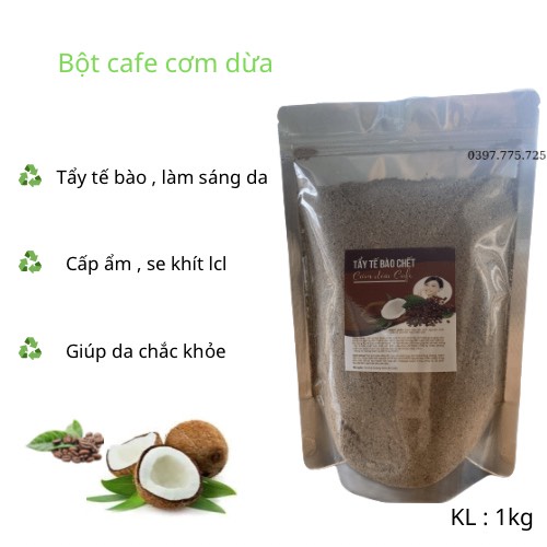 1kg Bột Cafe Cơm Dừa nguyên chất