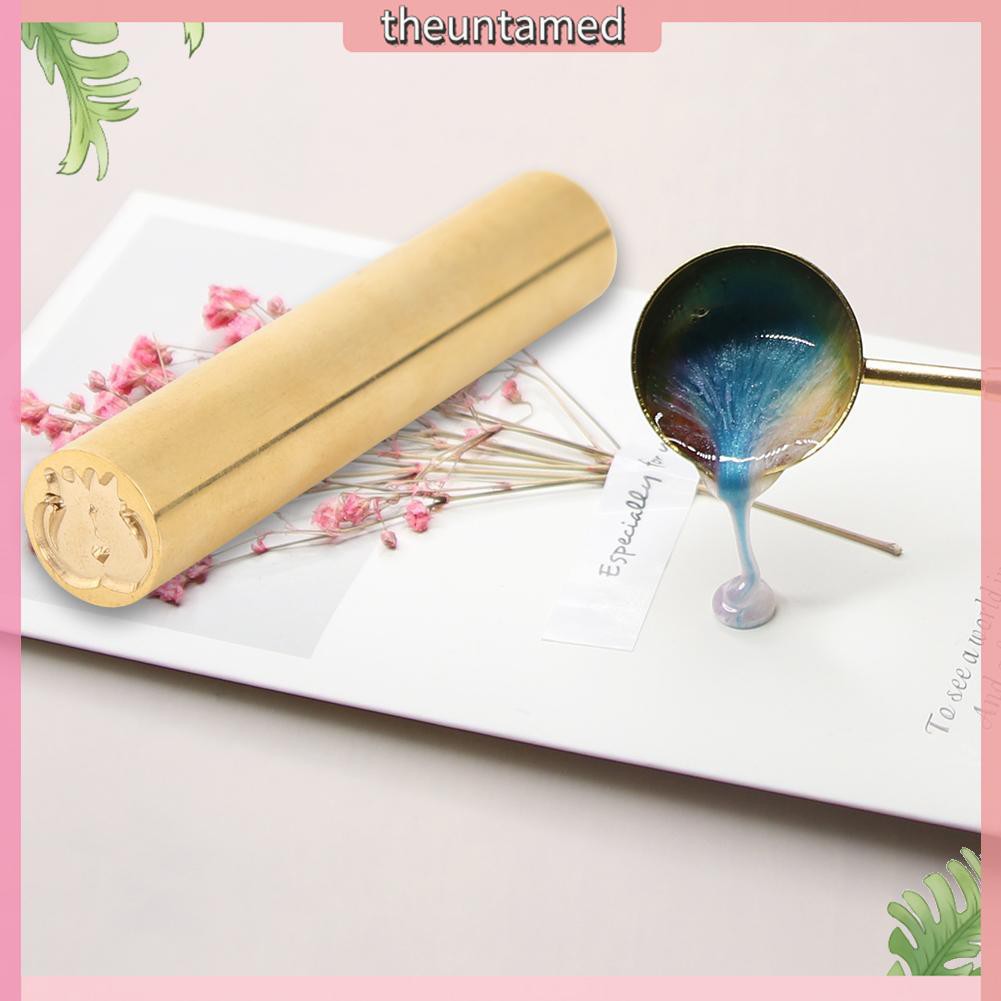 Retro Cylindrical Seal Wax Brass Envelope Seal Stamp DIY Customs Accessory