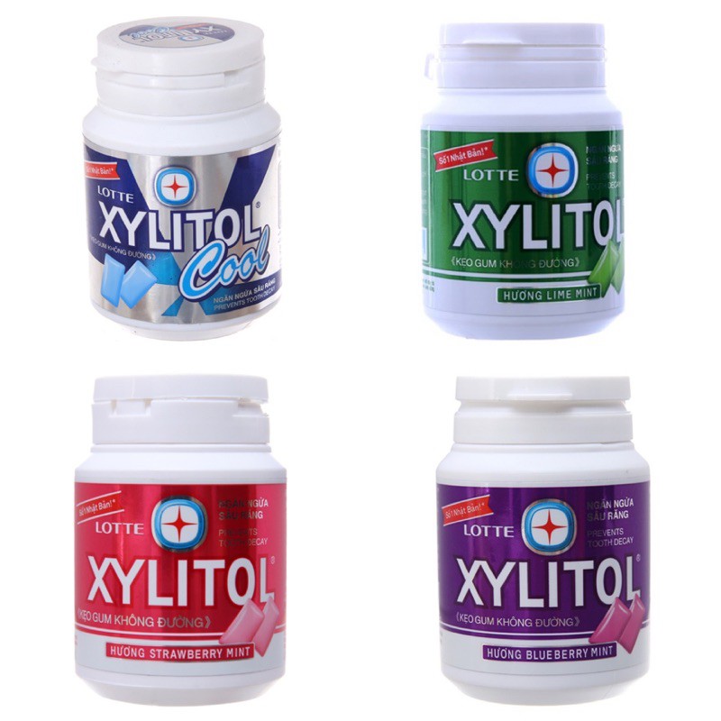 KẸO CAO SU/ KẸO GUM KHÔNG ĐƯỜNG XYLITOL 58G ĐỦ VỊ