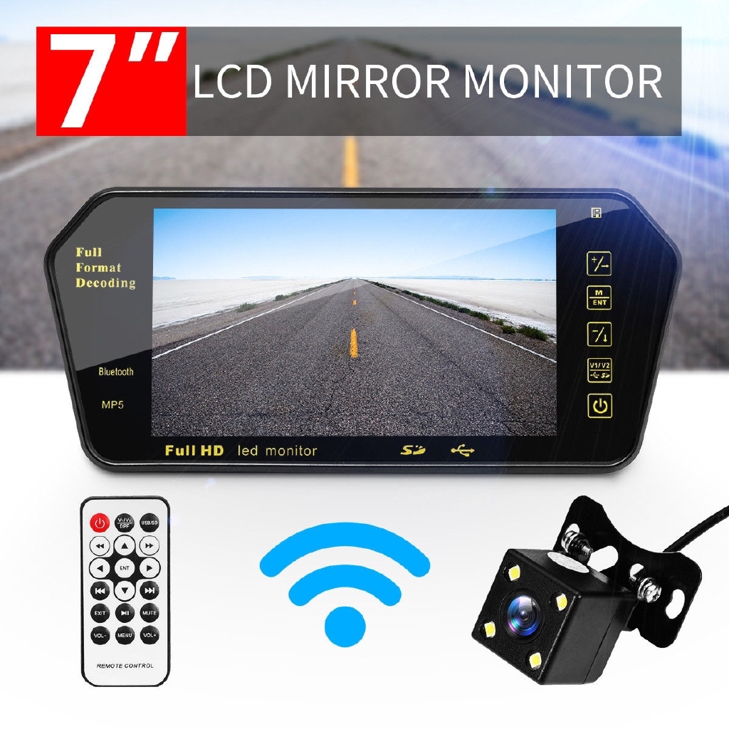 Camera sau 7'' HD LCD MP5 kết nối Bluetooth chuyên dụng cho xe hơi