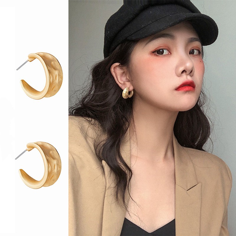 Khuyên Tai Thiết Kế Hình Mặt Trăng Phong Cách Retro A728