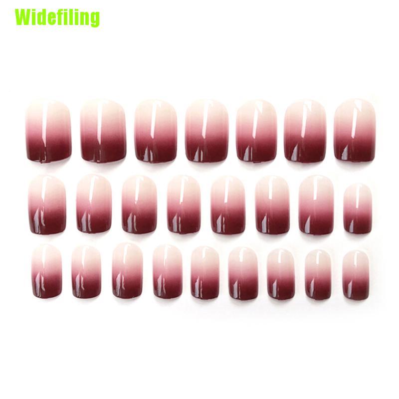 Set 24 Móng Tay Giả Màu Gradient Độc Đáo