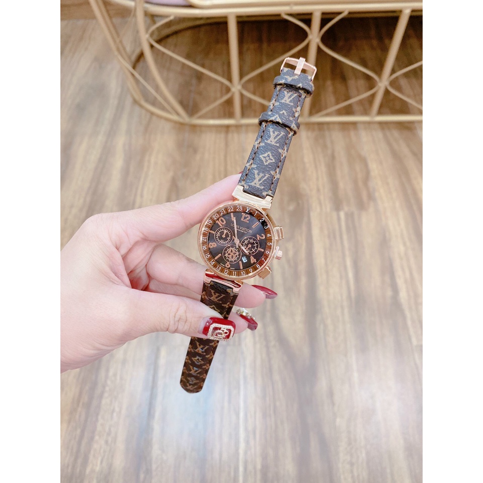 Đồng hồ nữ Louis Vuitton cao cấp - mặt xoay - chống nước