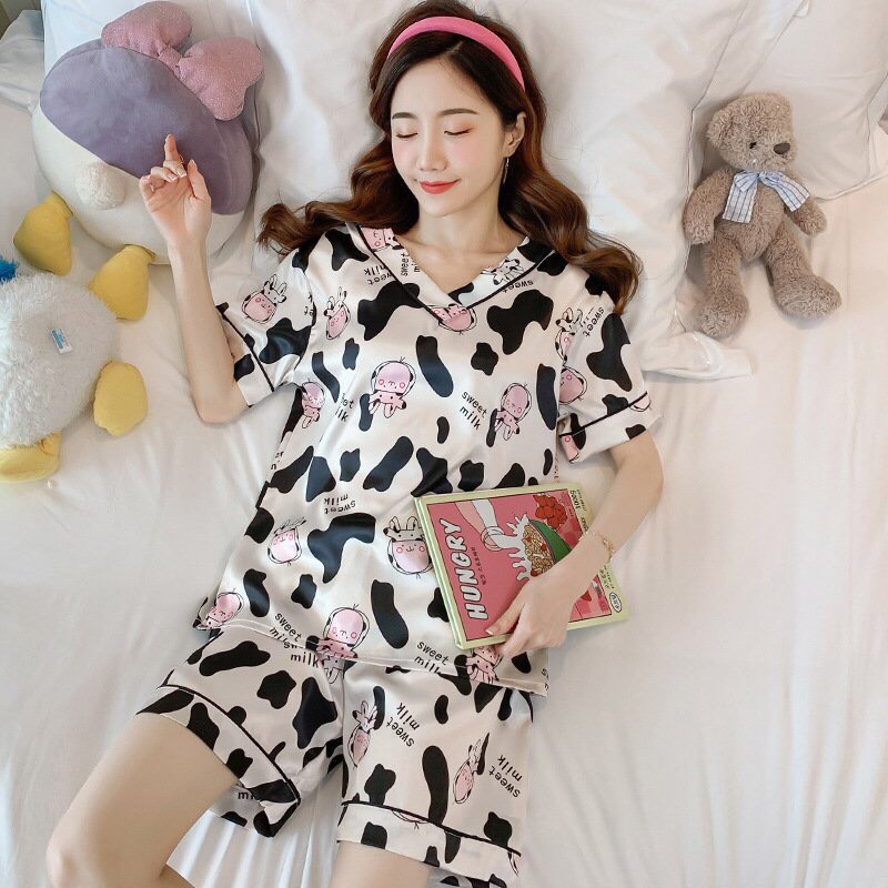 Pijama đồ bộ nữ , pyjama cộc tay mặc nhà thời trang mới nhất freesize mát mẻ dễ thương | BigBuy360 - bigbuy360.vn