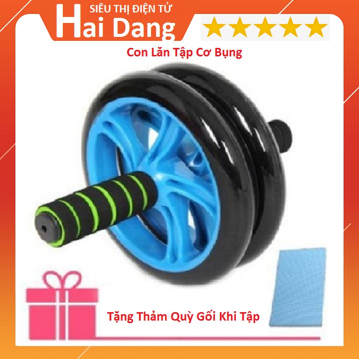 Con Lăn Tập Cơ Bụng Tặng Kèm Thảm Lót Đầu Gối Khi Tập