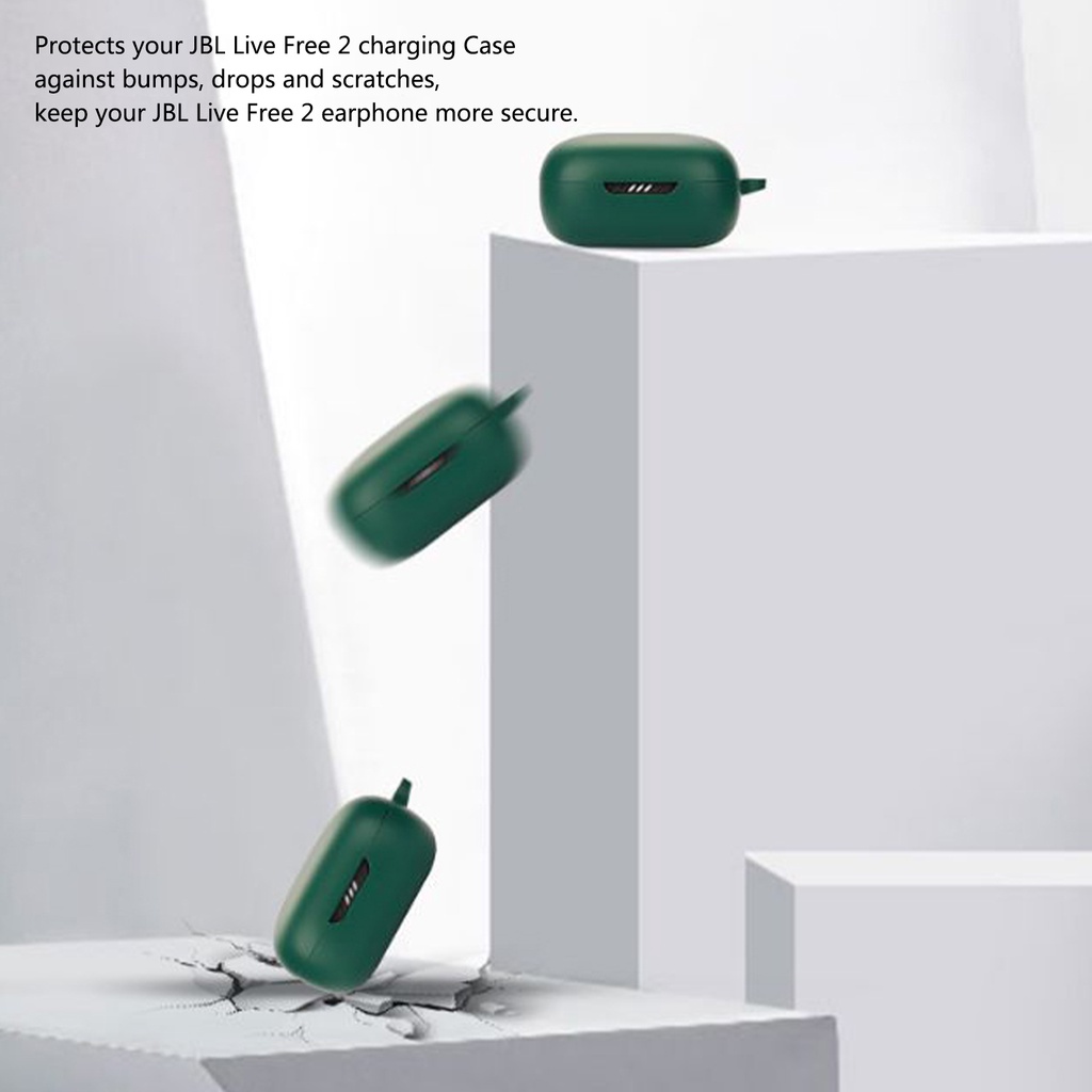 Vỏ Bảo Vệ Hộp Sạc Tai Nghe Không Dây Bằng Silicone Cho JBL Live Free 2 TWS 2