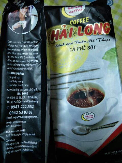 5kg cà phê Hải Long bao bì màu đen