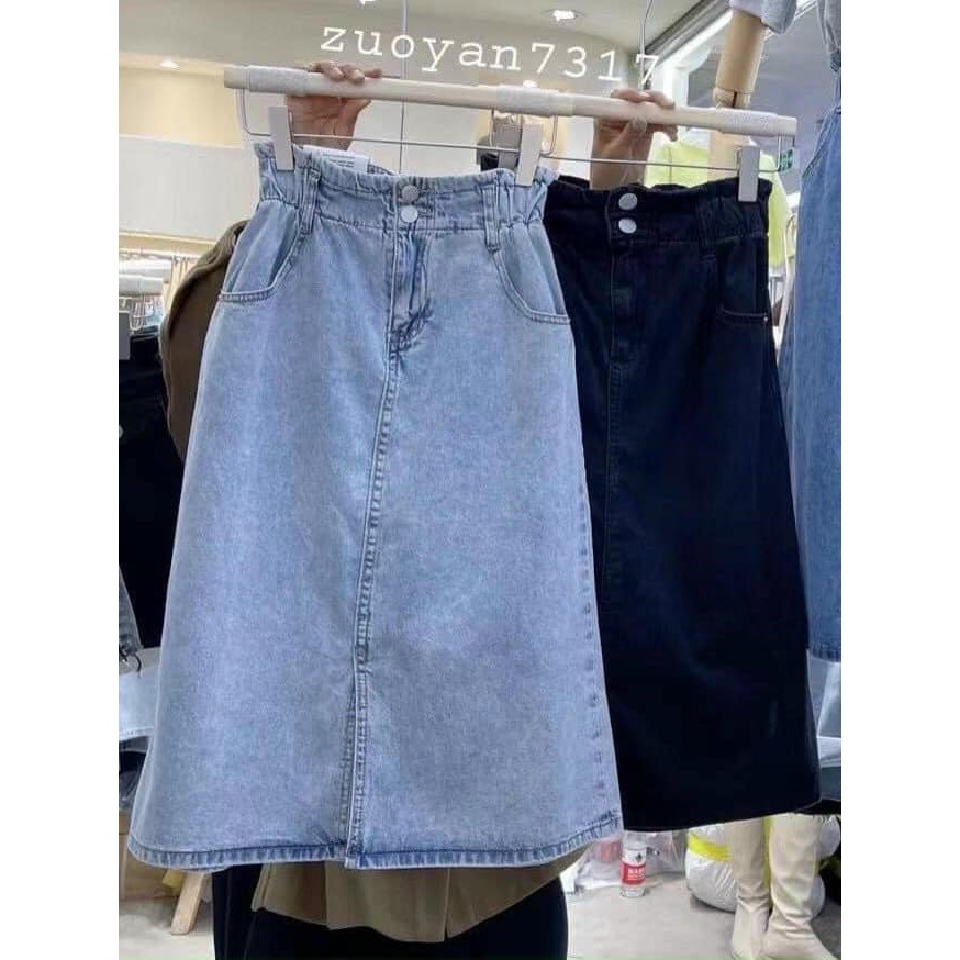 chân váy bò dài cạp chun | BigBuy360 - bigbuy360.vn