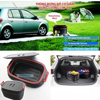 Thùng đựng đồ co giãn 40l trên xe ổi