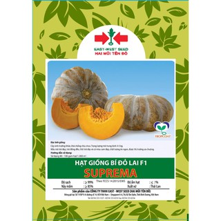 20gram Hạt Giống Bí Đỏ Tròn Lai F1 SUPERMA Dễ Trồng, Thơm Ngon