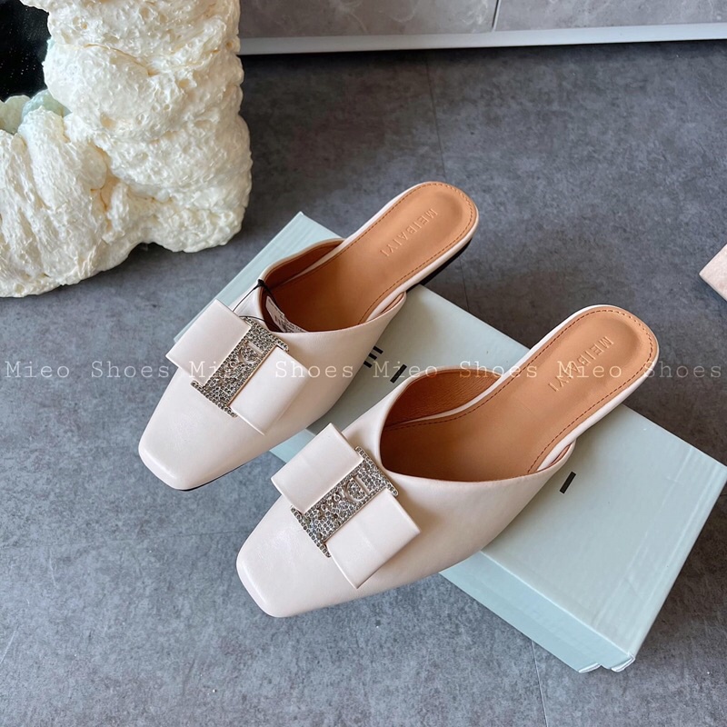 GIÀY SỤC NƠ XẾP DA MỀM CỰC XỊN ( D1264 D1265 D1266 )