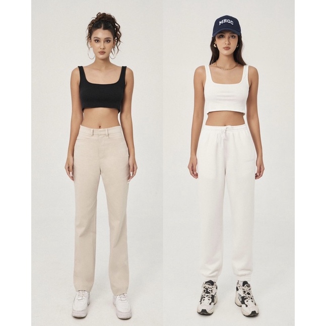 Áo H&M Cotton Crop Top Chính Hãng Đủ Bill