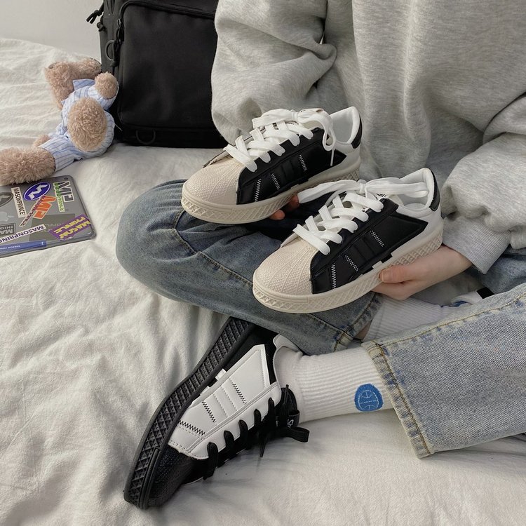 [ Mã 66CBSALE giảm 30K đơn 200K] Giày Thể Thao Bằng Da Pu Thời Trang Hàn Quốc Dành Cho Bạn Nữ | BigBuy360 - bigbuy360.vn