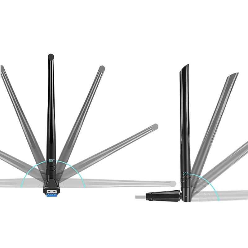 Ăng Ten USB 3.0 Thu Sóng Wifi 5Ghz AC 1300Mbps Thẻ