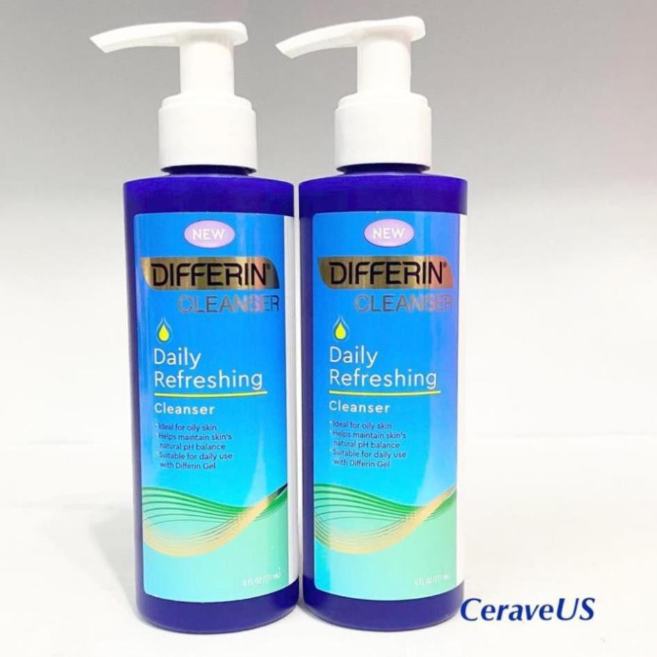 (NHẬP KHẨU CANADA) Sữa rửa mặt ngừa mụn cho da dầu Differin Daily Refreshing Cleanser