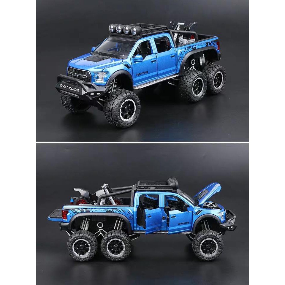 Xe mô hình Ford F150 Raptor 6×6 1:28 CZ