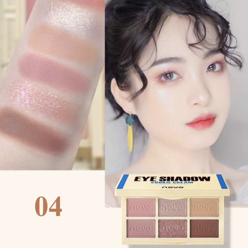 Bảng phấn mắt 6 màu NOVO xinh xắn Creamy Milk Chocolate Charming Big Eyes NOVO43 | BigBuy360 - bigbuy360.vn
