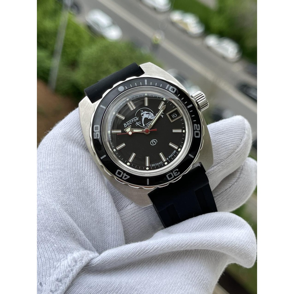 Đồng hồ Nga Vostok Amphibia 170600. Đồng hồ nam Vostok máy cơ tự động Automatic, size mặt 42, chống nước tốt 20 ATM