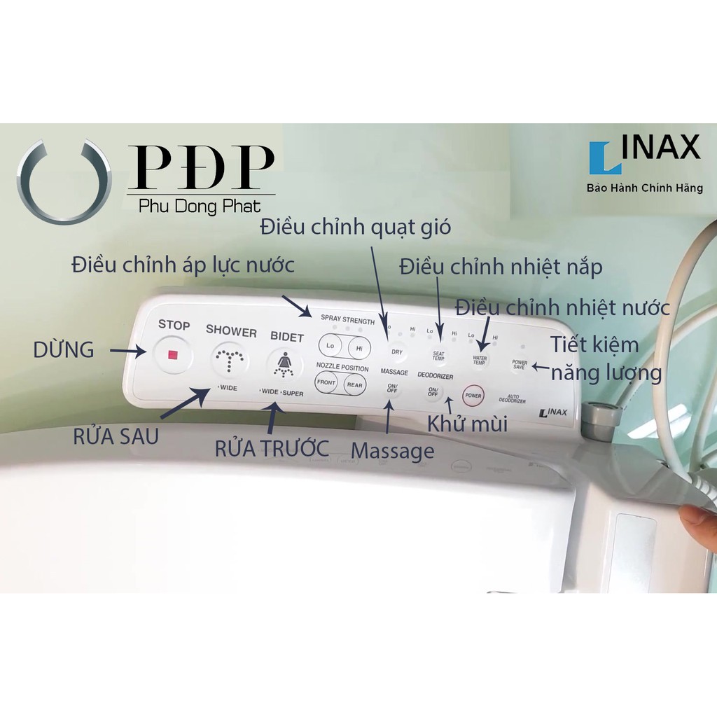 Nắp Bồn Cầu Điện Tử INAX CW-KB22AVN (Shower Toilet) hàng Bảo Hành Chính Hãng